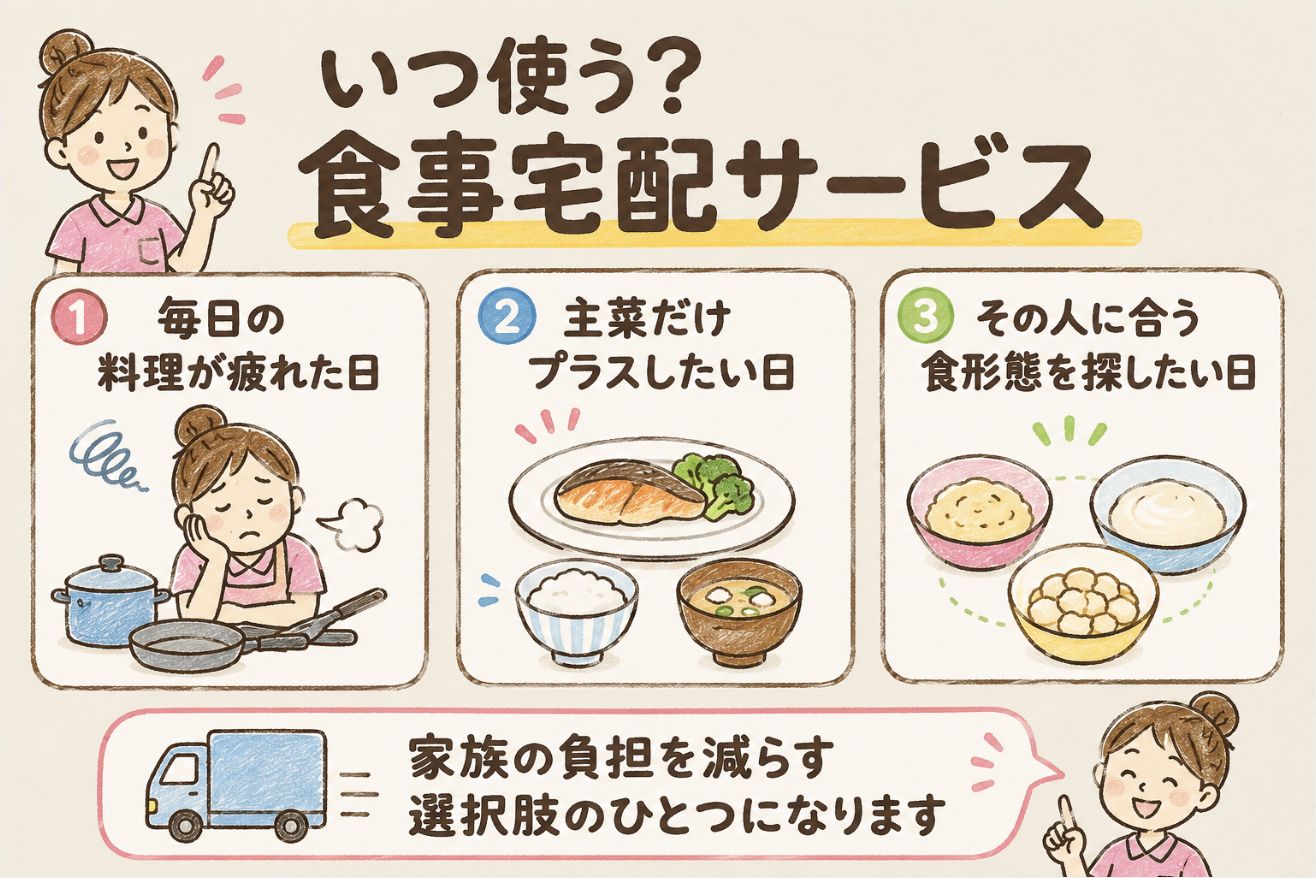 宅配食を使うタイミング