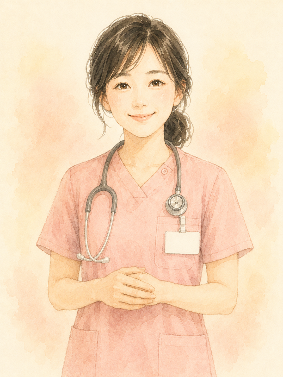 うめあかりが語りかけているイラスト