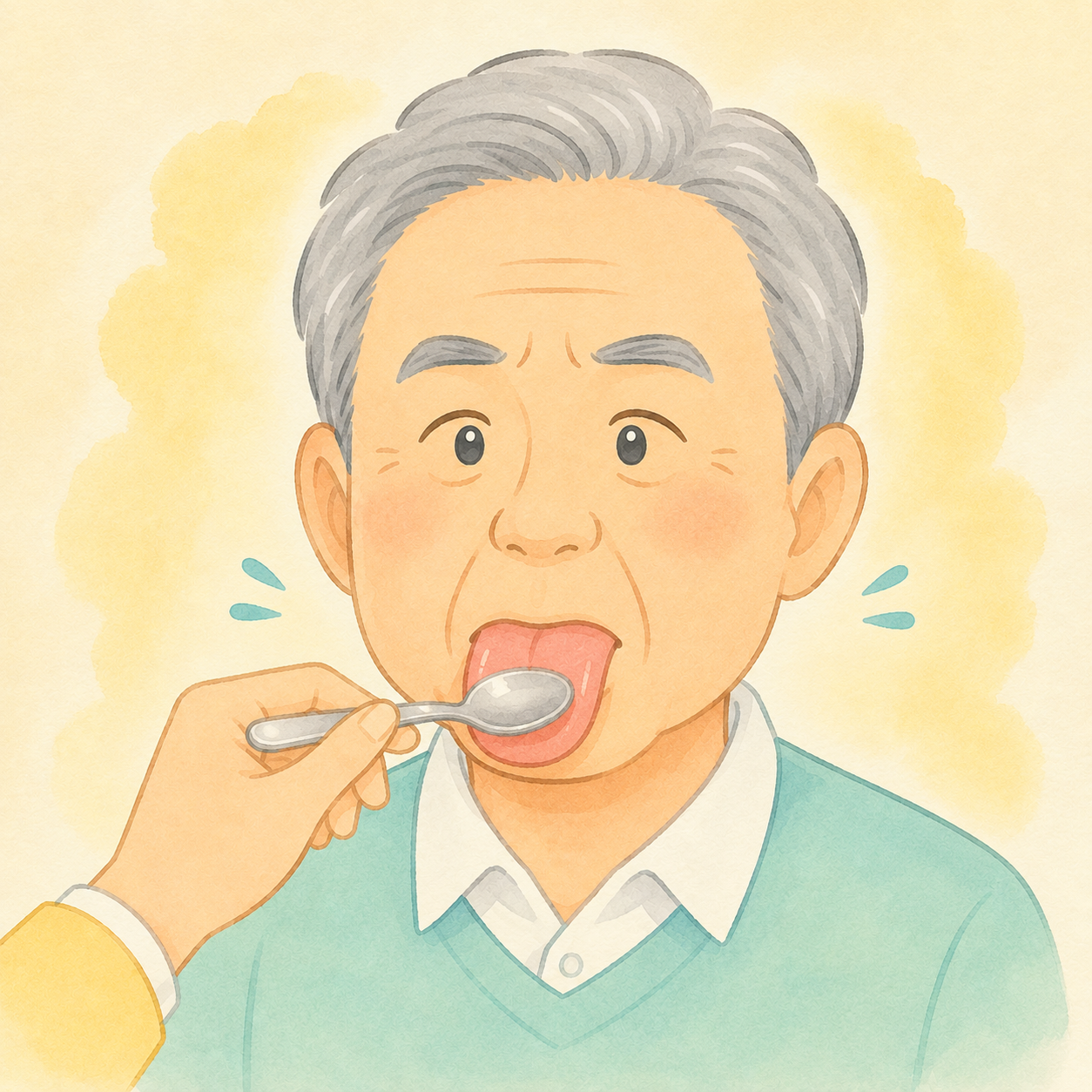 舌の前後抵抗運動 イラスト
