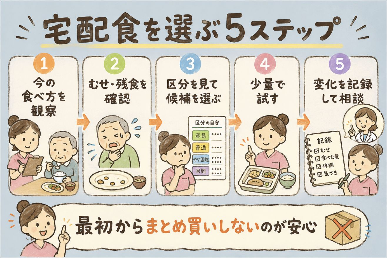 宅配食を選ぶ5ステップ