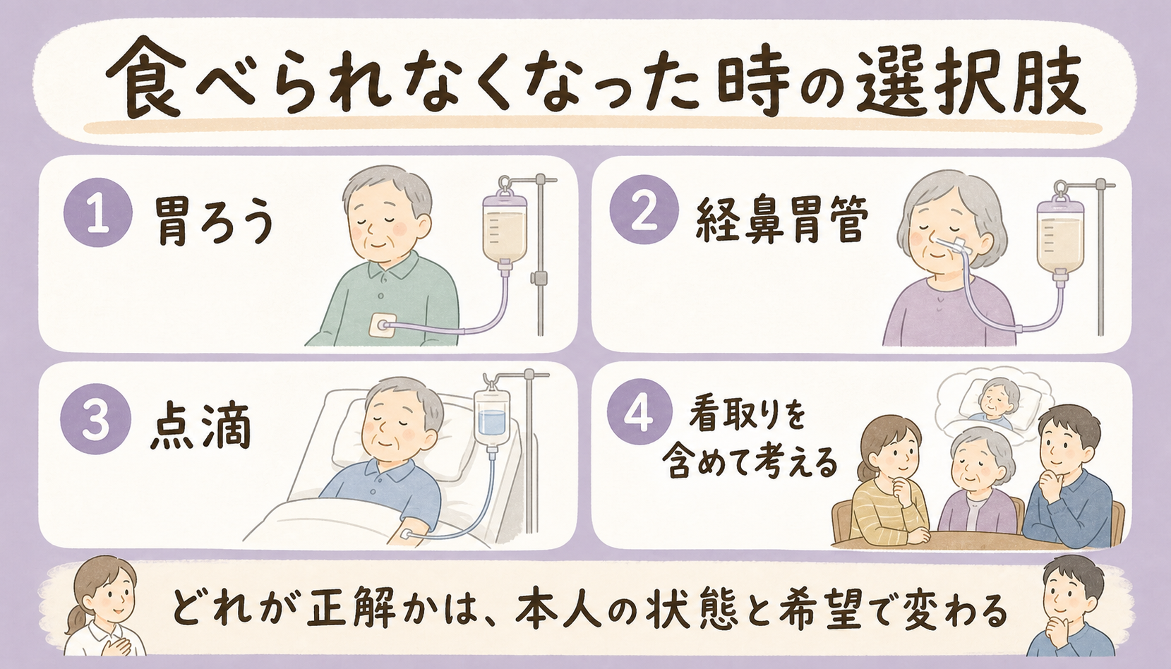食べられなくなった時の選択肢